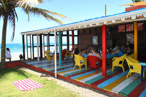 Mittagessen am Strand Haus