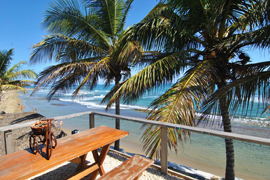 beach in front of the house
