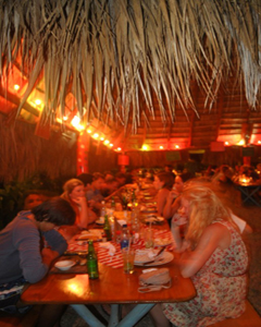 common dinners at the surfcamp restaurant