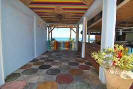 parking in front of the beach house in cabarete