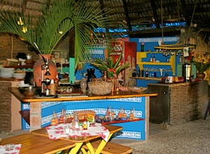 restaurant at the surfcamp in cabarete