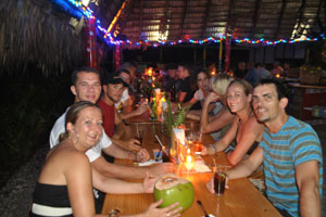 dinner of cabarete surfcamp guests