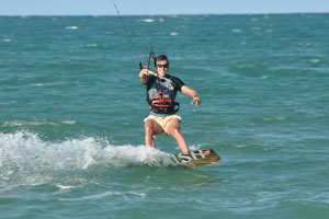 kitesurfing at bozo beach
