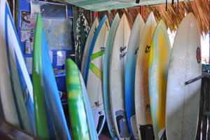 Surfboard rental at Encuentro Beach