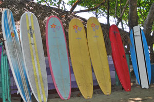 Surfbretter an unserer Surfschule